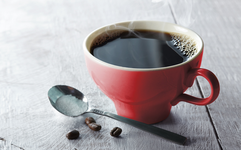 Community Coffee in red mug